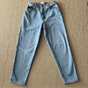 Vintage Talbots Jeans Women's Petite 12 Blue Denim High Rise Mom Distressed